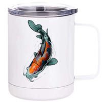 Cute Koi Fish Design For Men Women Kids Japanese Koi Fish 12 oz Stainless Steel Tumbler Cup