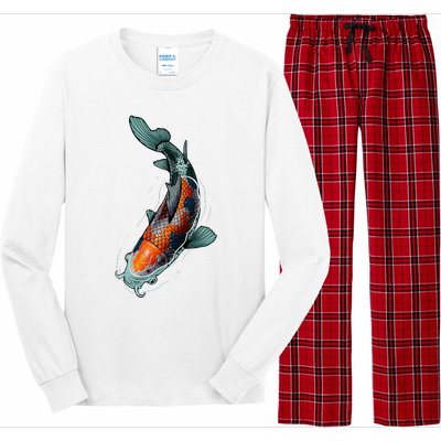 Cute Koi Fish Design For Men Women Kids Japanese Koi Fish Long Sleeve Pajama Set