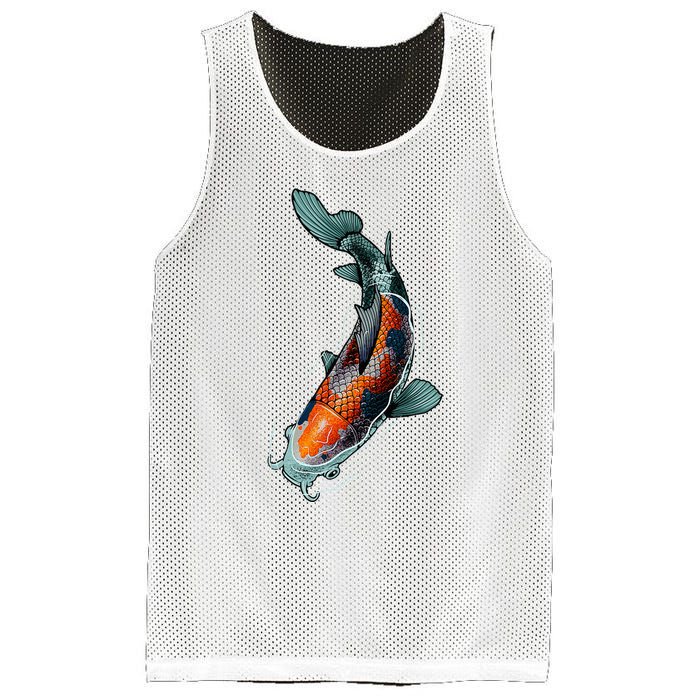 Cute Koi Fish Design For Men Women Kids Japanese Koi Fish Mesh Reversible Basketball Jersey Tank