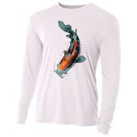 Cute Koi Fish Design For Men Women Kids Japanese Koi Fish Cooling Performance Long Sleeve Crew