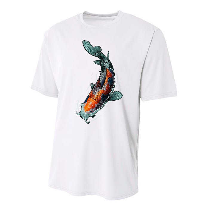 Cute Koi Fish Design For Men Women Kids Japanese Koi Fish Performance Sprint T-Shirt