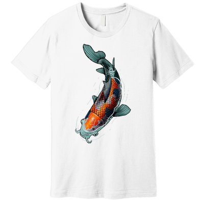 Cute Koi Fish Design For Men Women Kids Japanese Koi Fish Premium T-Shirt