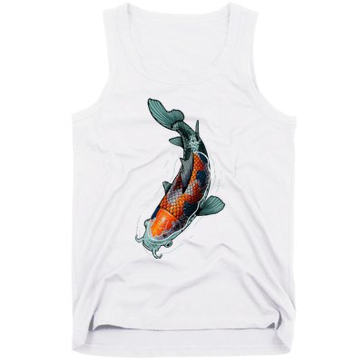 Cute Koi Fish Design For Men Women Kids Japanese Koi Fish Tank Top