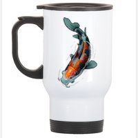 Cute Koi Fish Design For Men Women Kids Japanese Koi Fish Stainless Steel Travel Mug