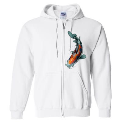 Cute Koi Fish Design For Men Women Kids Japanese Koi Fish Full Zip Hoodie