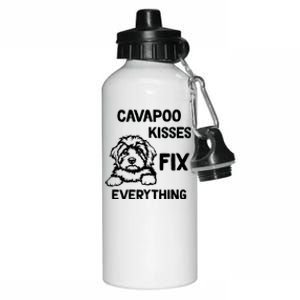 Cavapoo Kisses Fix Everything Aluminum Water Bottle