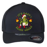 Christmas Kermit Frog Its Easy Being Green Christmas Kermit Frog Flexfit Unipanel Trucker Cap