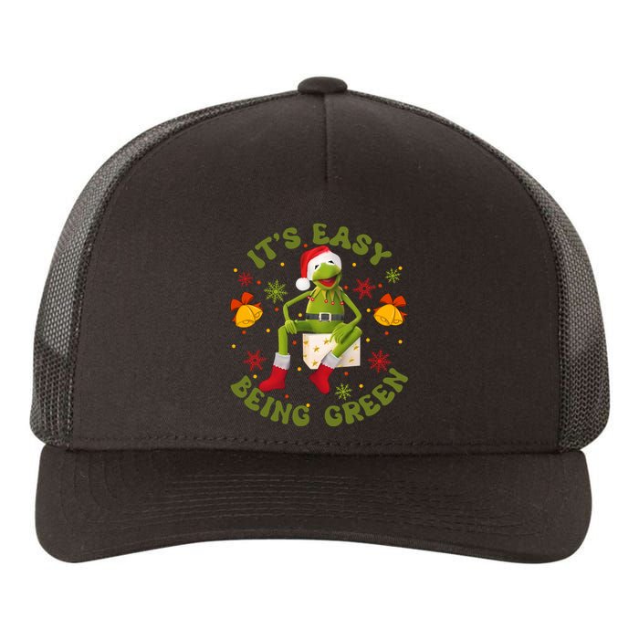 Christmas Kermit Frog Its Easy Being Green Christmas Kermit Frog Yupoong Adult 5-Panel Trucker Hat