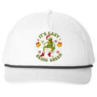 Christmas Kermit Frog Its Easy Being Green Christmas Kermit Frog Snapback Five-Panel Rope Hat