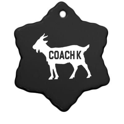 Coach K Goat Ceramic Star Ornament