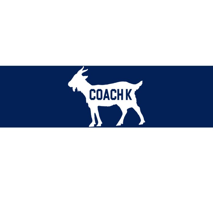 Coach K Goat Bumper Sticker