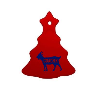 Coach K Goat Ceramic Tree Ornament