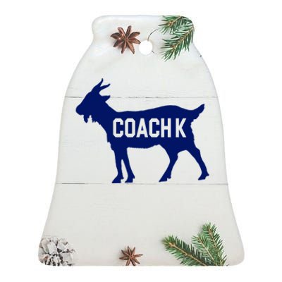 Coach K Goat Ceramic Bell Ornament