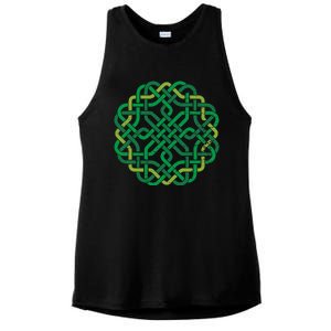 Celtic Knot Gaelic Knotwork St Patrick's Day Ladies PosiCharge Tri-Blend Wicking Tank