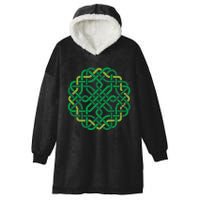 Celtic Knot Gaelic Knotwork St Patrick's Day Hooded Wearable Blanket