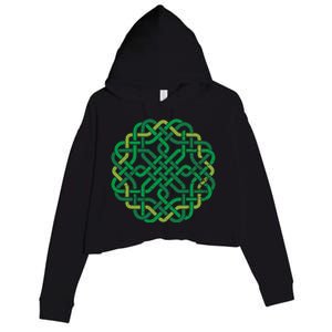 Celtic Knot Gaelic Knotwork St Patrick's Day Crop Fleece Hoodie