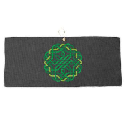 Celtic Knot Gaelic Knotwork St Patrick's Day Large Microfiber Waffle Golf Towel