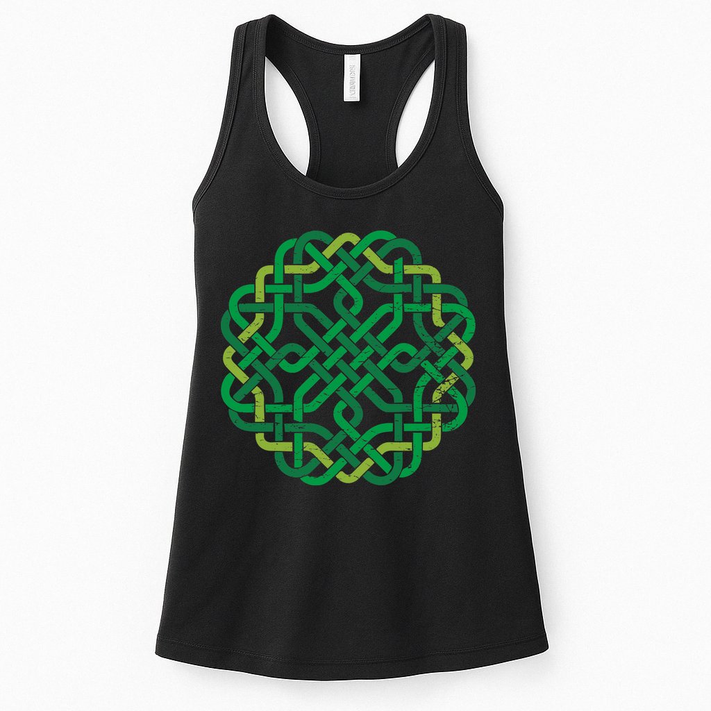 Celtic Knot Gaelic Knotwork St Patrick's Day Womens Tank Top