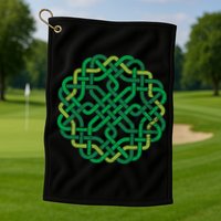 Celtic Knot Gaelic Knotwork St Patrick's Day Golf Towel