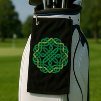 Celtic Knot Gaelic Knotwork St Patrick's Day Golf Towel