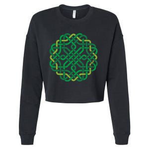 Celtic Knot Gaelic Knotwork St Patrick's Day Cropped Pullover Crew