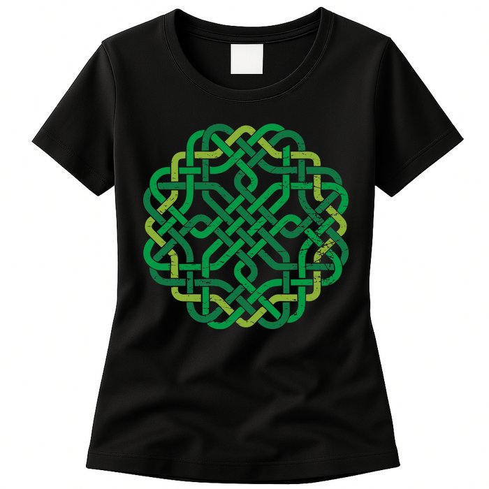 Celtic Knot Gaelic Knotwork St Patrick's Day Womens T-Shirt