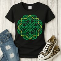 Celtic Knot Gaelic Knotwork St Patrick's Day Womens T-Shirt