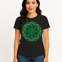 Celtic Knot Gaelic Knotwork St Patrick's Day Womens T-Shirt