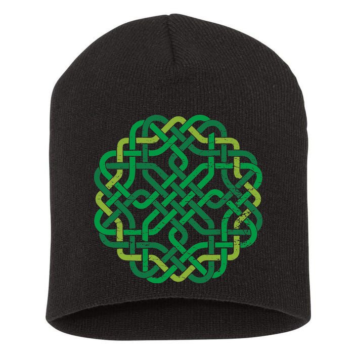 Celtic Knot Gaelic Knotwork St Patrick's Day Short Acrylic Beanie