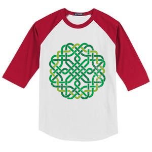 Celtic Knot Gaelic Knotwork St Patrick's Day Kids Colorblock Raglan Jersey