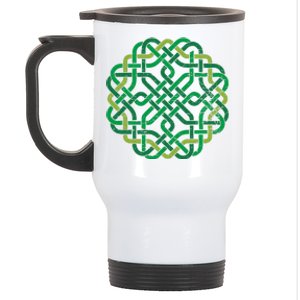 Celtic Knot Gaelic Knotwork St Patrick's Day Stainless Steel Travel Mug