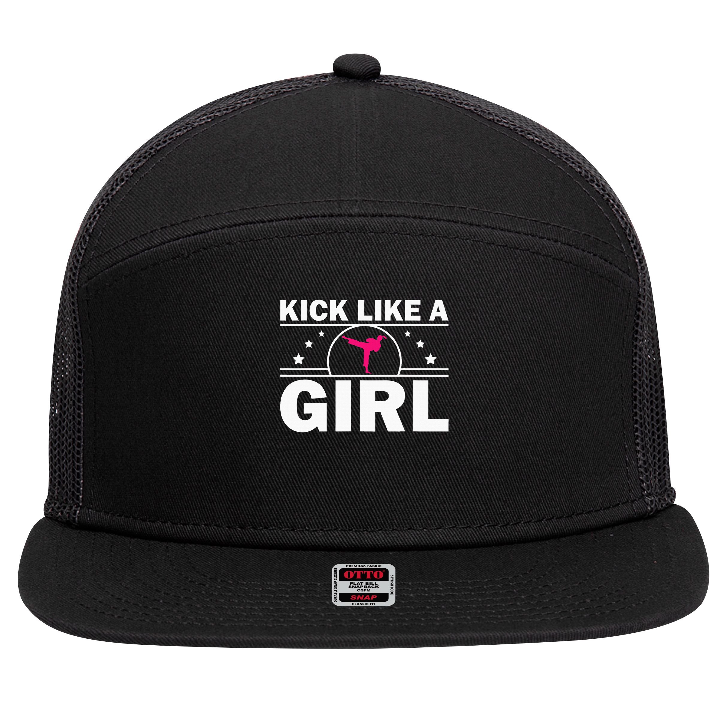 Cool Karate Gift Kickboxing Karate Lover Taekwondo Cute Karate  7 Panel Mesh Trucker Snapback Hat