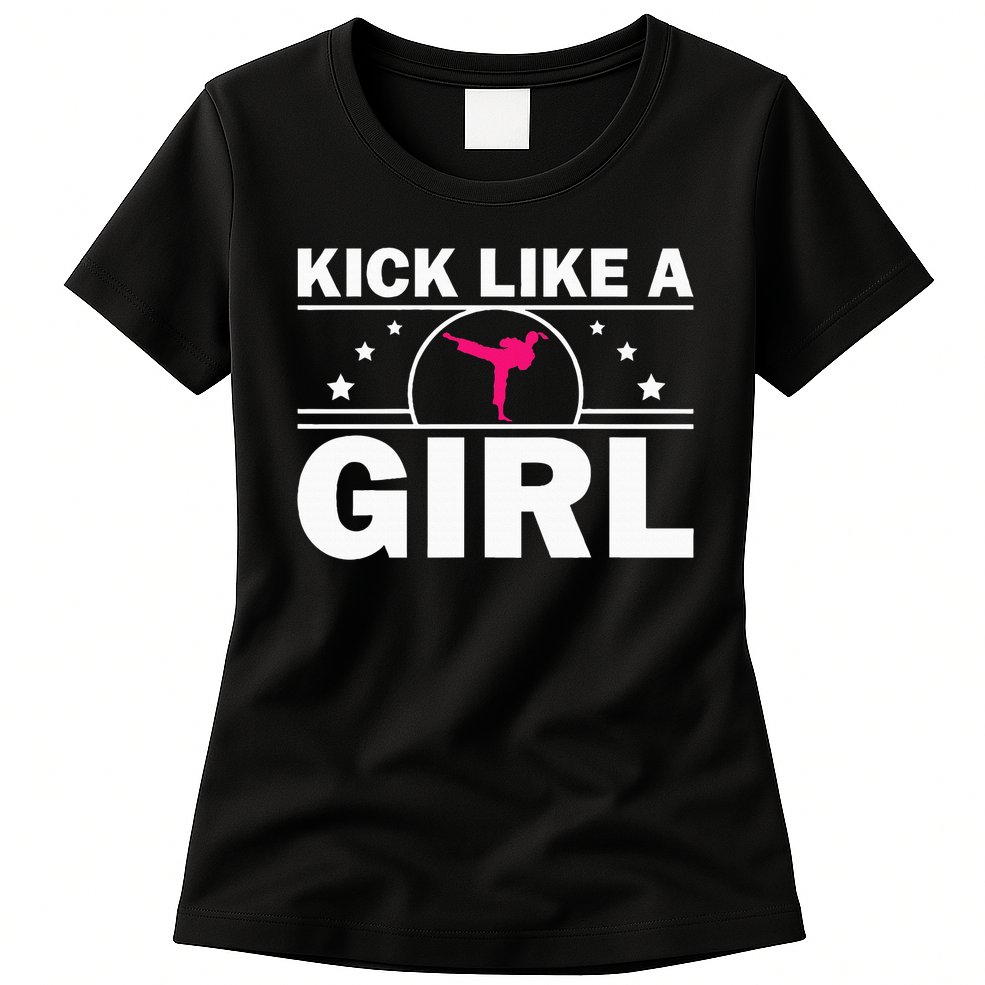 Cool Karate Gift Kickboxing Karate Lover Taekwondo Cute Karate  Womens T-Shirt