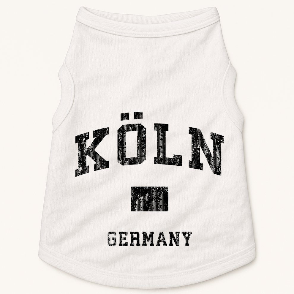 Cologne Koln Germany Vintage Athletic Sports Design Hoo Doggie Tank