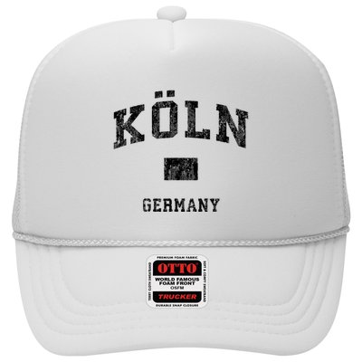 Cologne Koln Germany Vintage Athletic Sports Design Hoo Trucker Hat