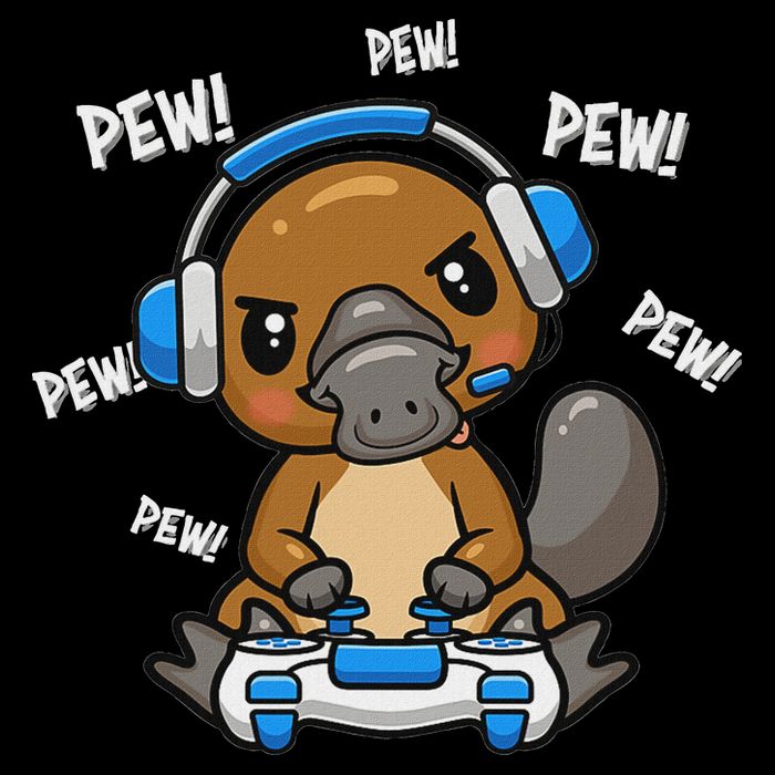 Cute Kawaii Gamer Platypus Lover Button