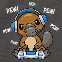 Cute Kawaii Gamer Platypus Lover Vector Backpack