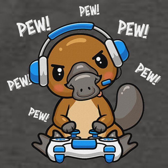 Cute Kawaii Gamer Platypus Lover Vector Backpack