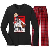 Cowboy Killer Graphic Tee Women's Long Sleeve Flannel Pajama Set 