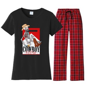 Cowboy Killer Graphic Tee Women's Flannel Pajama Set