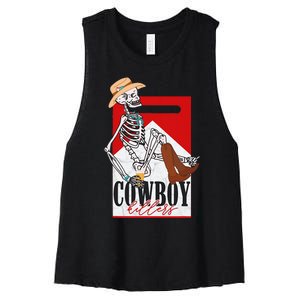 Cowboy Killer Graphic Tee Women's Racerback Cropped Tank