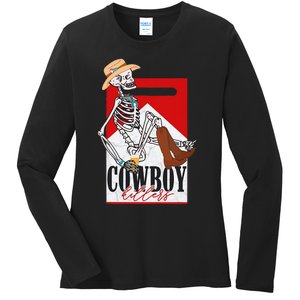 Cowboy Killer Graphic Tee Ladies Long Sleeve Shirt