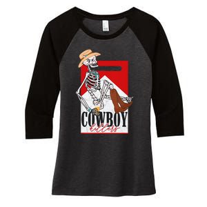 Cowboy Killer Graphic Tee Women's Tri-Blend 3/4-Sleeve Raglan Shirt