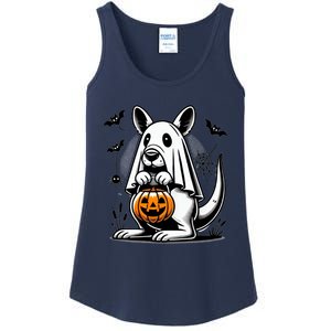 Cute Kangaroo Ghost Funny Halloween Trick Or Treat Ladies Essential Tank