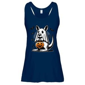 Cute Kangaroo Ghost Funny Halloween Trick Or Treat Ladies Essential Flowy Tank