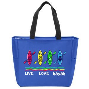 Cool Kayaks Gift For Outdoor Funny Kayaking Boating Cute Gift Zip Tote Bag