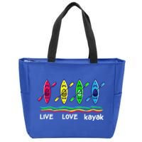 Cool Kayaks Gift For Outdoor Funny Kayaking Boating Cute Gift Zip Tote Bag