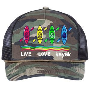 Cool Kayaks Gift For Outdoor Funny Kayaking Boating Cute Gift Retro Rope Trucker Hat Cap