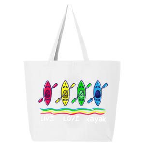 Cool Kayaks Gift For Outdoor Funny Kayaking Boating Cute Gift 25L Jumbo Tote