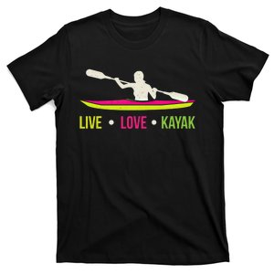 Cool Kayaking Gift Design Outdoors Kayak Print Gift T-Shirt